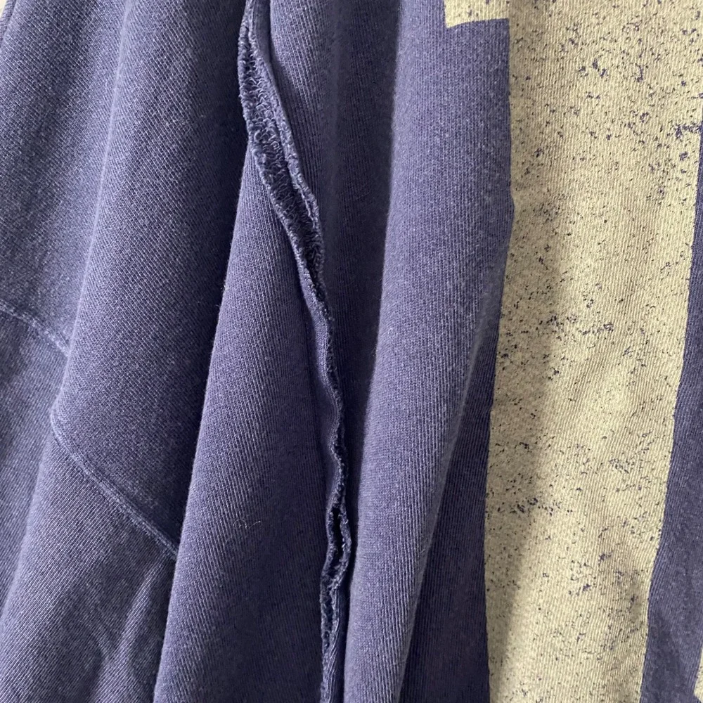 We The Free Blue Number 13 (T Swift) Camden Oversized Distressed Sweatshirt XS - Picture 4 of 7